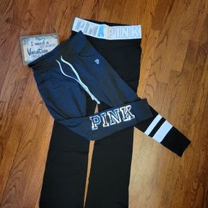 2 Pairs PINK leggings (M)